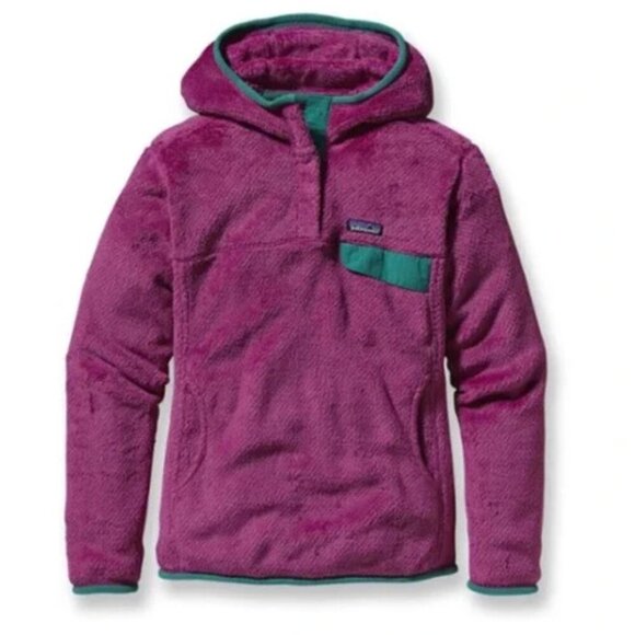 Patagonia Re-Tool Snap-T Hooded Pullover Size XS Purple Pink - Picture 1 of 9